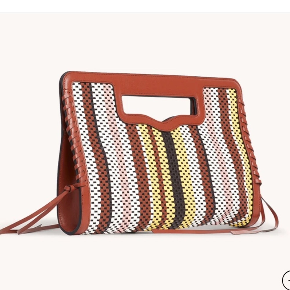 Rebecca Minkoff handheld clutch in butterfly multi